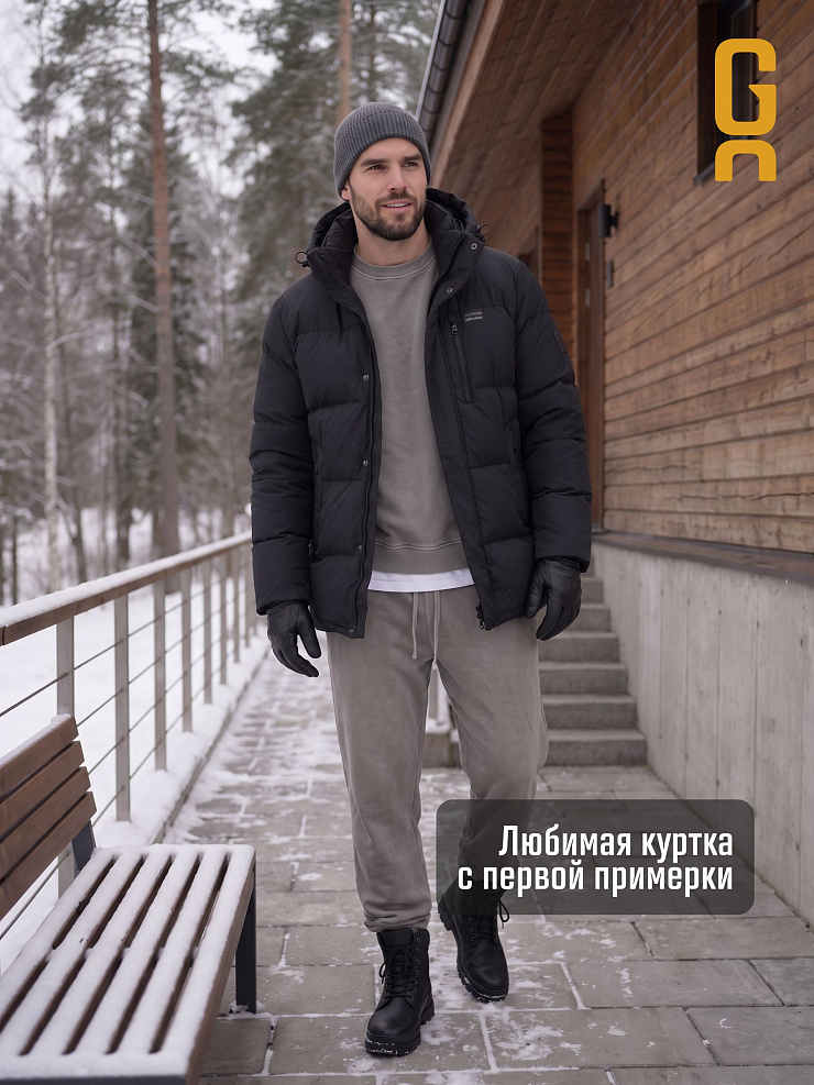 Куртка мужская зимняя GRIZMAN, серо-зеленая, модель 75407