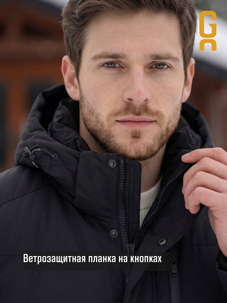 Куртка мужская зимняя GRIZMAN, черная, модель 73554