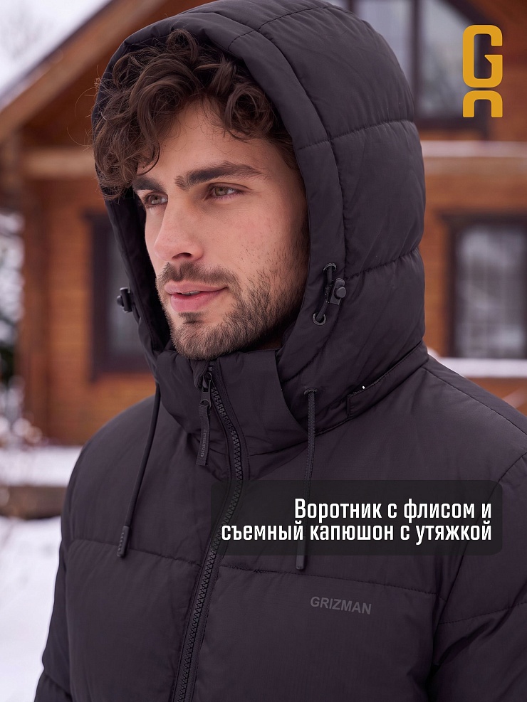 Куртка мужская зимняя GRIZMAN, черная, модель 76981