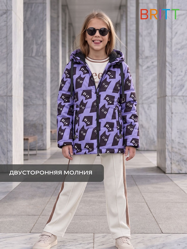 Куртка для девочки демисезонная BRITT, синяя, модель 63751