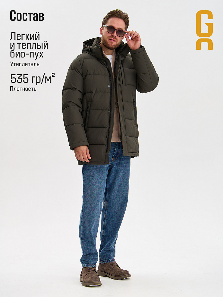 Пуховик мужской зимний GRIZMAN, хаки, модель 73224