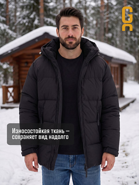 Куртка мужская зимняя GRIZMAN, черная, модель 72684