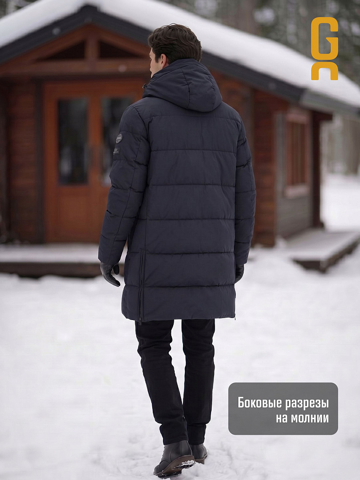Пуховик мужской зимний GRIZMAN, темно-синий, модель 71854