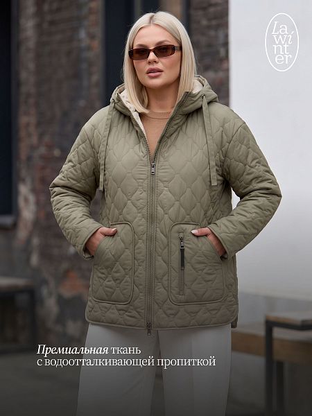 Куртка женская демисезонная LAWINTER, олива, модель 83594