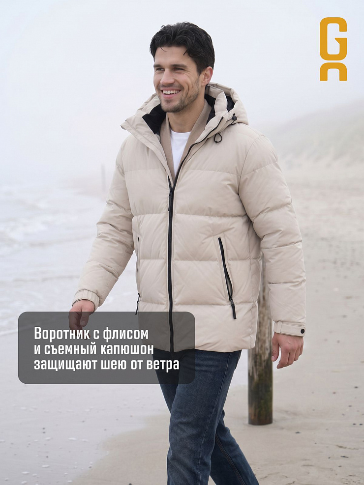 Куртка мужская зимняя GRIZMAN, бежевая, модель 72684