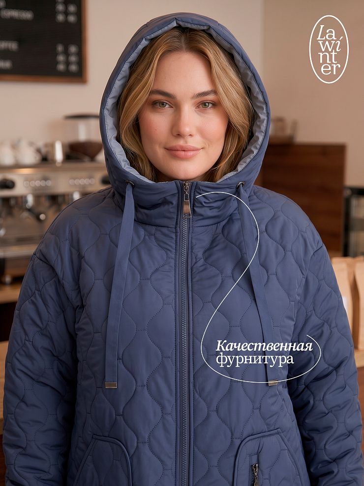 Куртка женская демисезонная LAWINTER, джинсовая, модель 83594