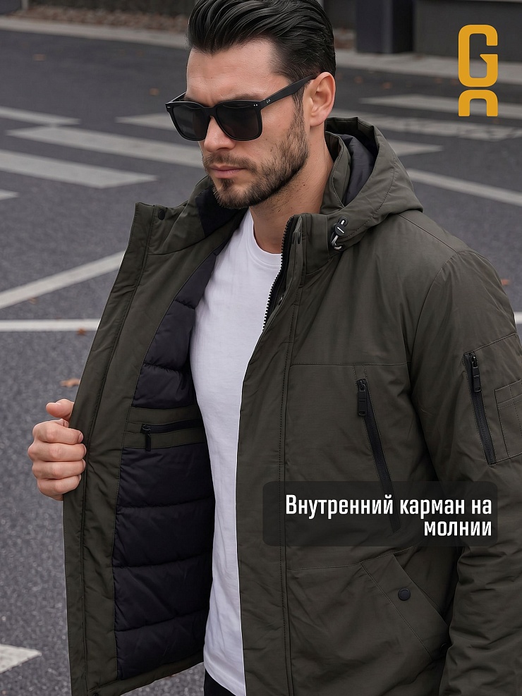 Куртка мужская демисезонная GRIZMAN, хаки, модель 74786