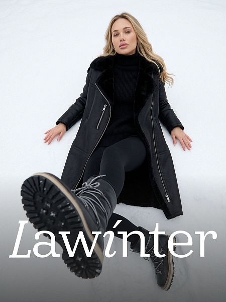 Дубленка женская зимняя LAWINTER, черный-черная, модель 34253
