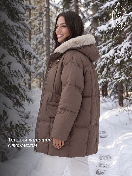 Куртка женская зимняя LAWINTER, капучино, модель 84222