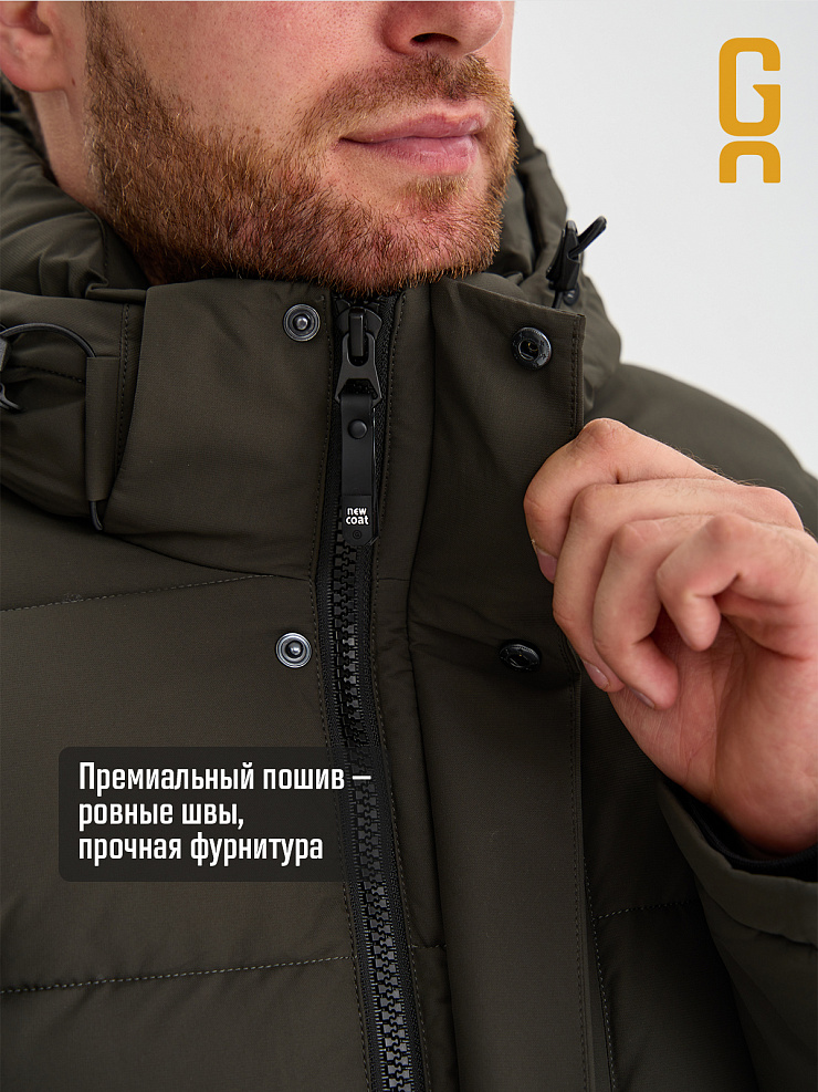 Пуховик мужской зимний GRIZMAN, хаки, модель 73224