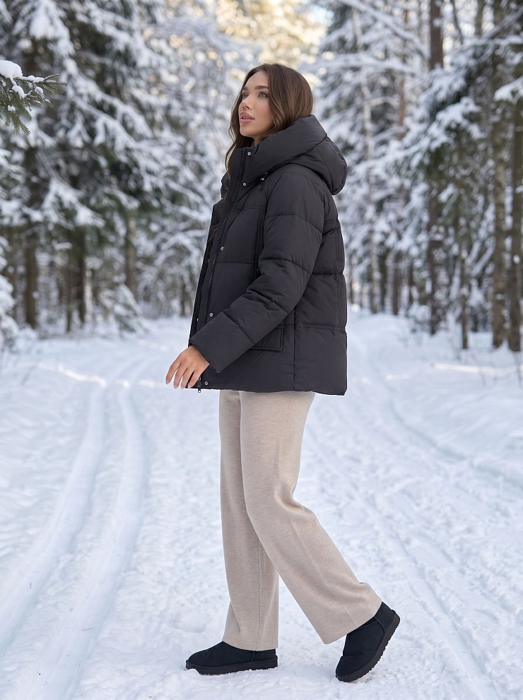 Куртка женская зимняя LAWINTER, черная, модель 85221