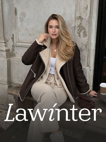 Дубленка женская зимняя LAWINTER, коричневая, модель 3588