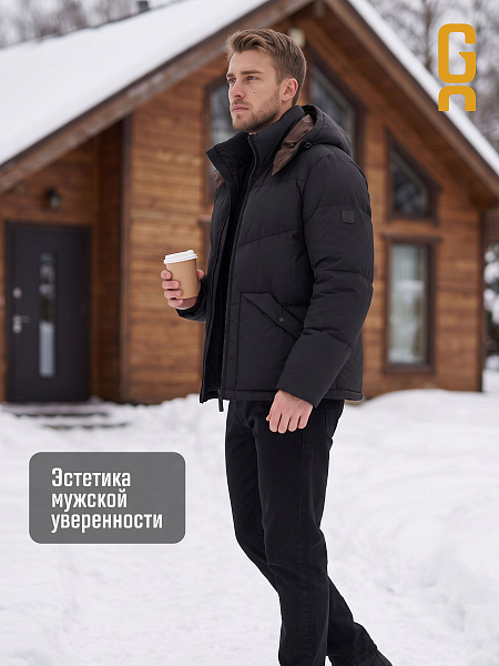 Куртка мужская зимняя GRIZMAN, черная, модель 76293