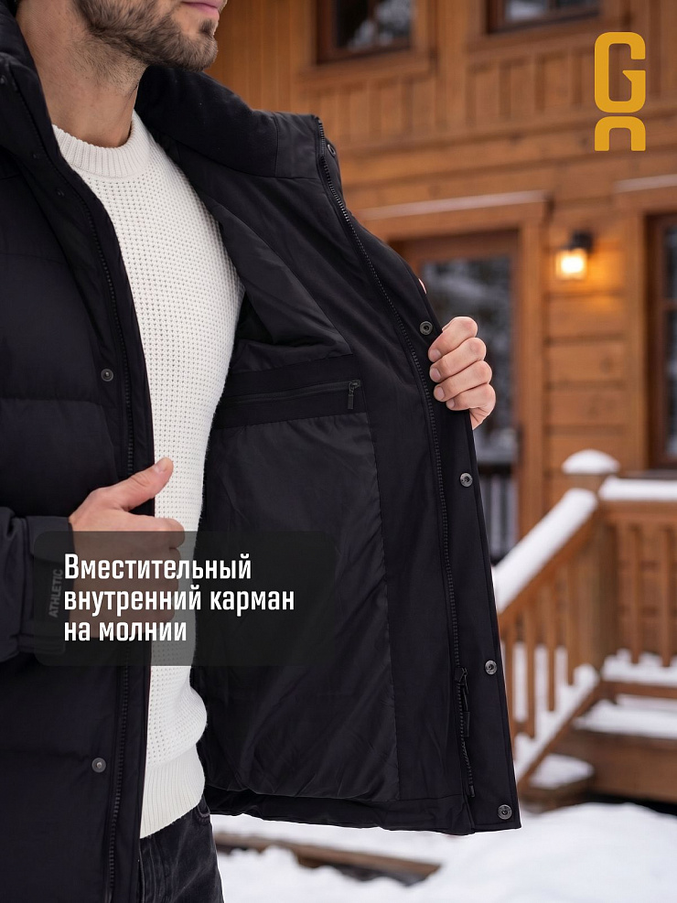 Куртка мужская зимняя GRIZMAN, черная, модель 73157