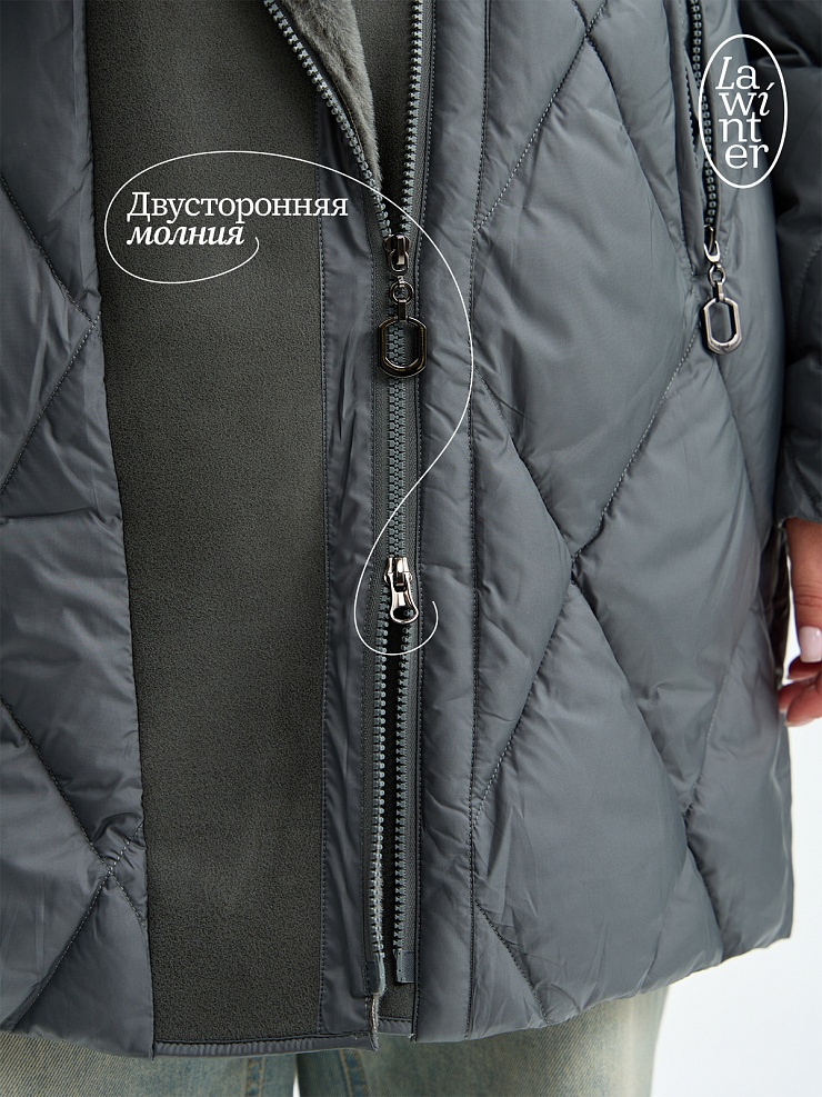 Куртка женская зимняя LAWINTER, олива, модель 84131