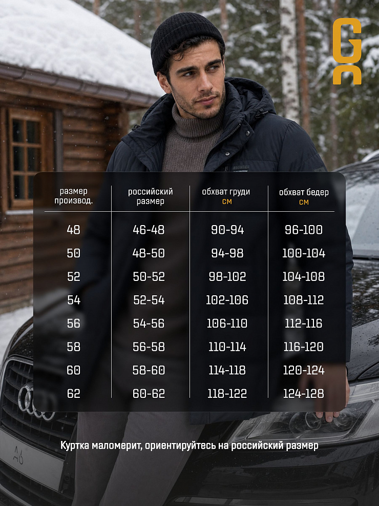 Куртка мужская зимняя GRIZMAN, темно-синяя, модель 75407