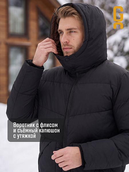 Куртка мужская зимняя GRIZMAN, черная, модель 76293
