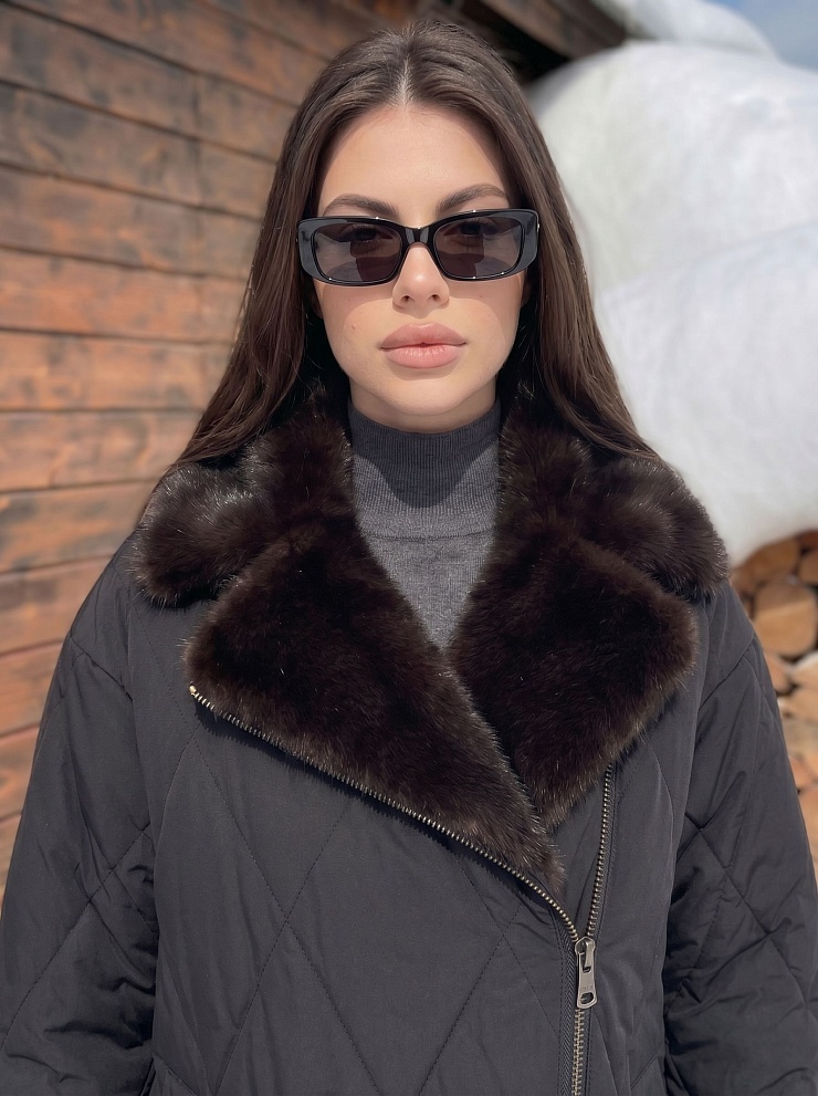 Куртка женская зимняя LAWINTER, черная, модель 86759