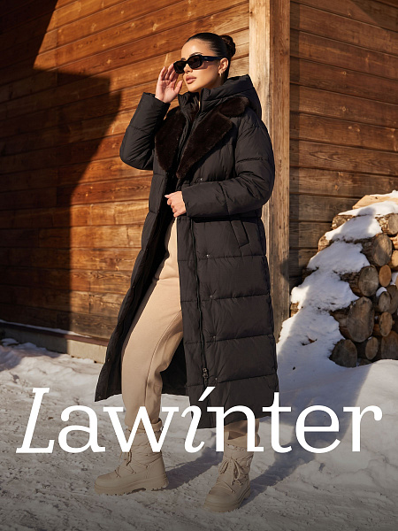 Пуховик женский зимний LAWINTER, черный, модель 86603