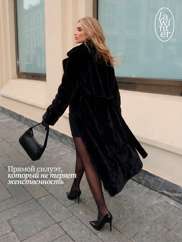 Пальто женское осеннее LAWINTER, чернила, модель 83891