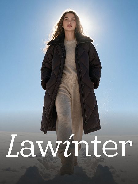 Пуховик женский зимний LAWINTER, коричневый, модель 86185