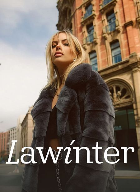Шуба женская зимняя LAWINTER, графит, модель 53591