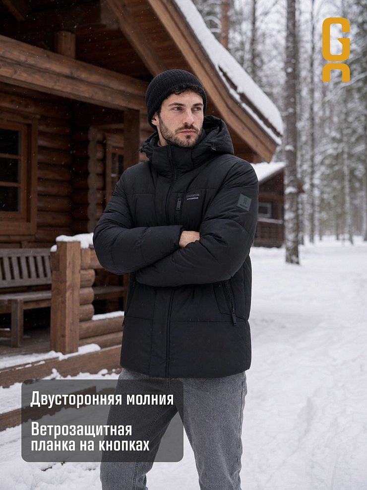 Куртка мужская зимняя GRIZMAN, черная, модель 75407
