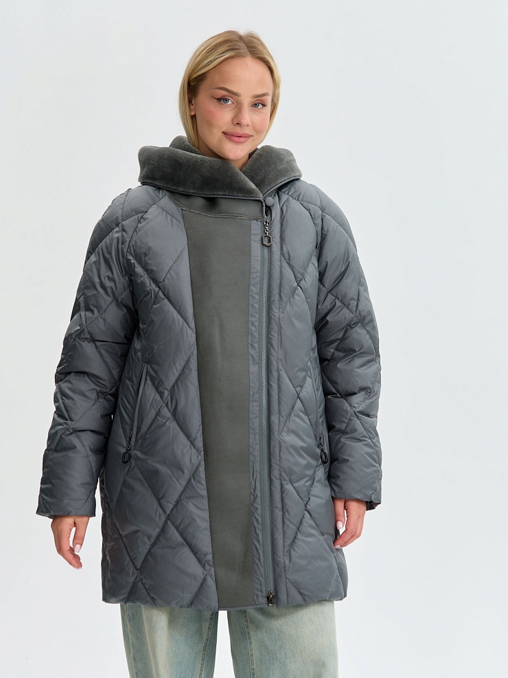 Куртка женская зимняя LAWINTER, олива, модель 84131