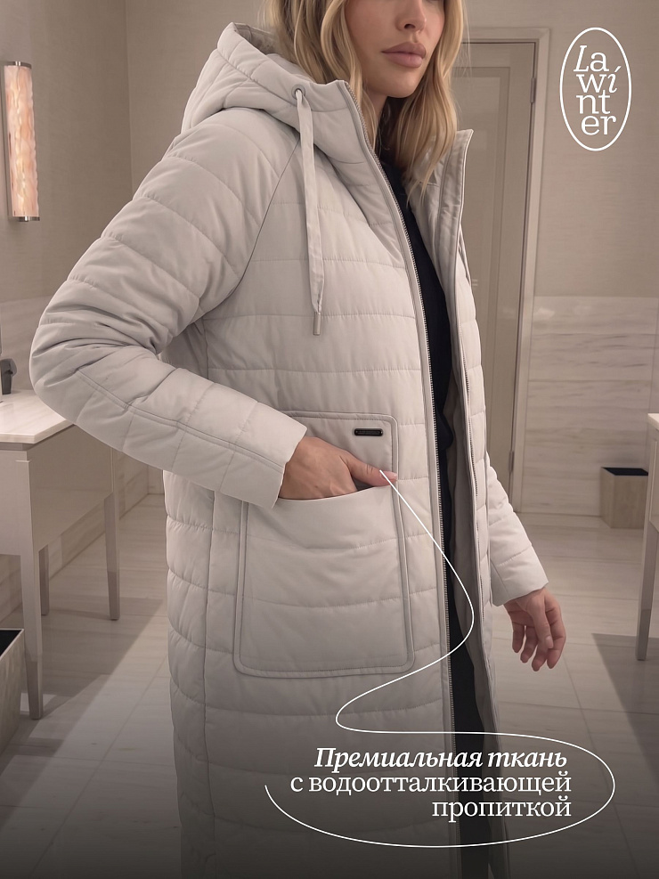 Куртка женская демисезонная LAWINTER, светло-серая, модель 83781