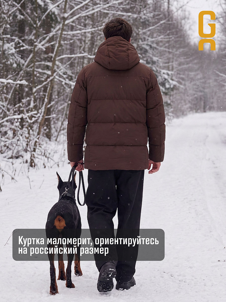 Куртка мужская зимняя GRIZMAN, коричневая, модель 75407