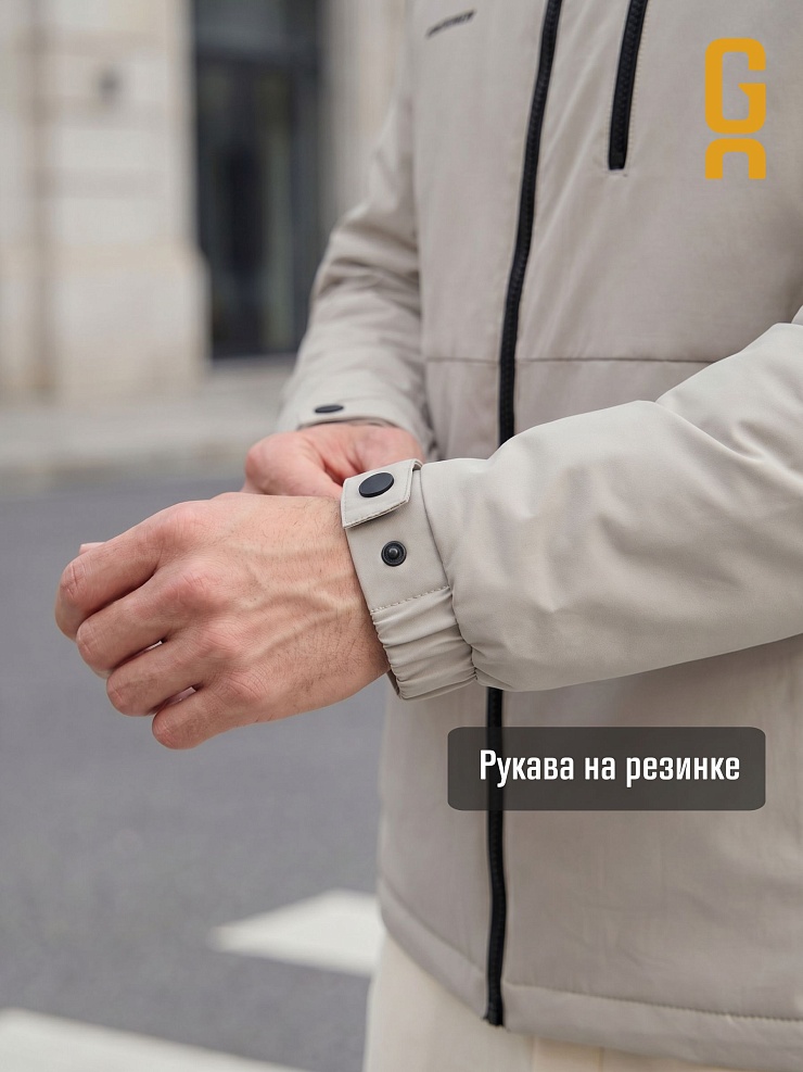 Куртка мужская демисезонная GRIZMAN, бежево-серая, модель 70479