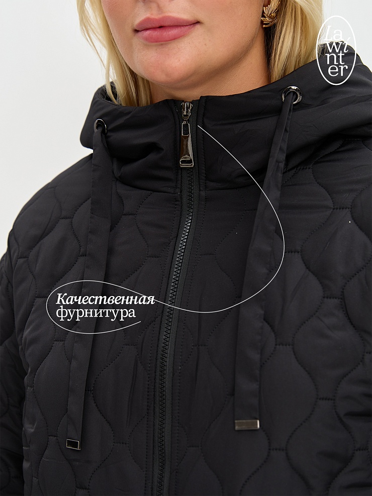 Куртка женская демисезонная LAWINTER, черная, модель 83594