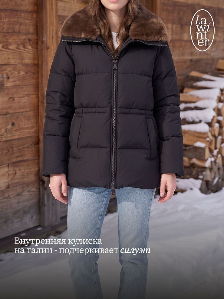 Куртка женская зимняя LAWINTER, черная, модель 86659