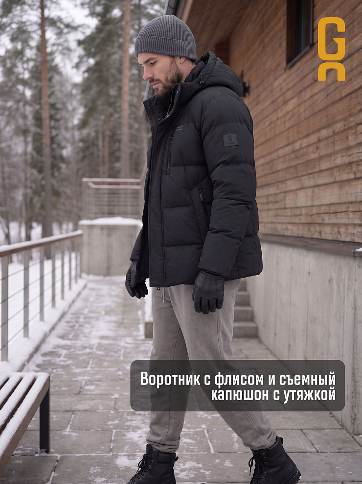 Куртка мужская зимняя GRIZMAN, серо-зеленая, модель 75407
