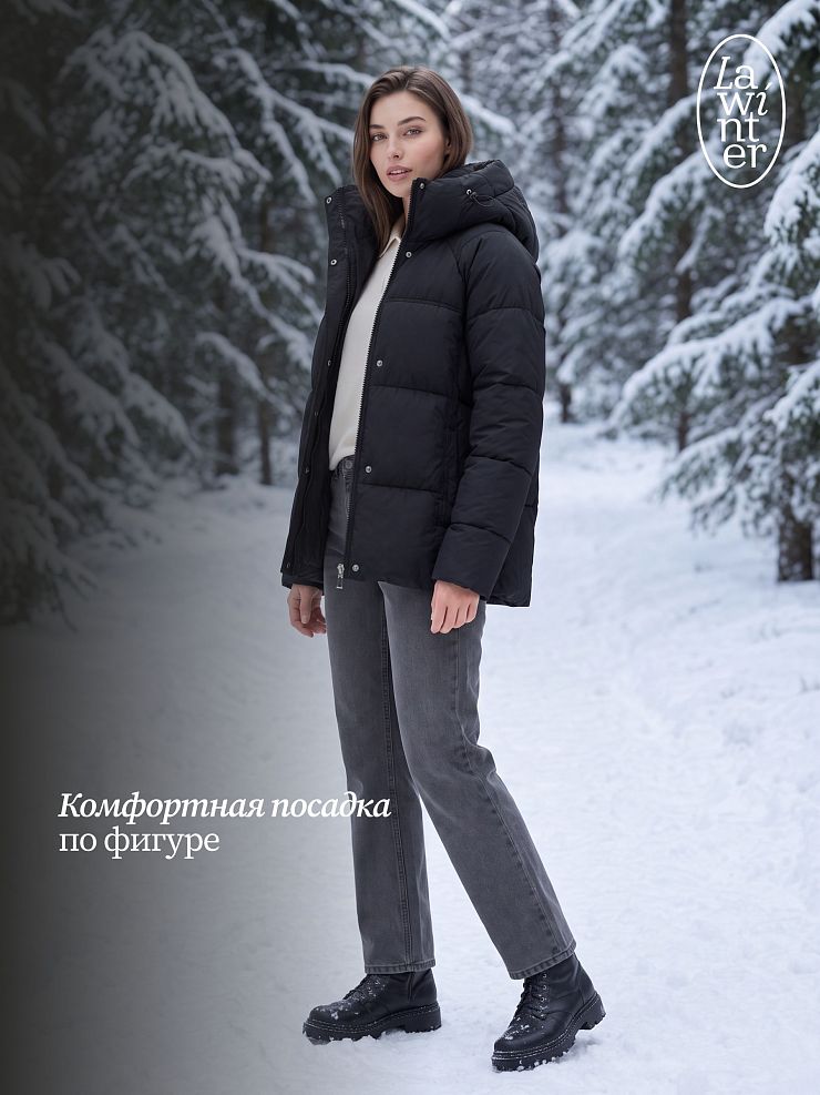 Куртка женская зимняя VACANT, черная, модель 85316