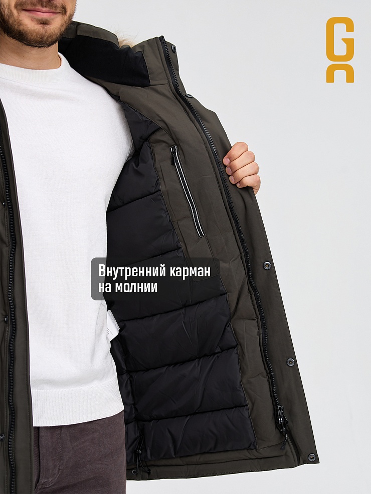 Куртка мужская зимняя GRIZMAN, хаки, модель 73837