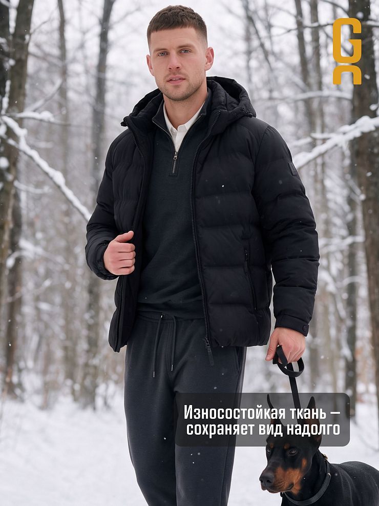 Куртка мужская зимняя GRIZMAN, черная, модель 76411