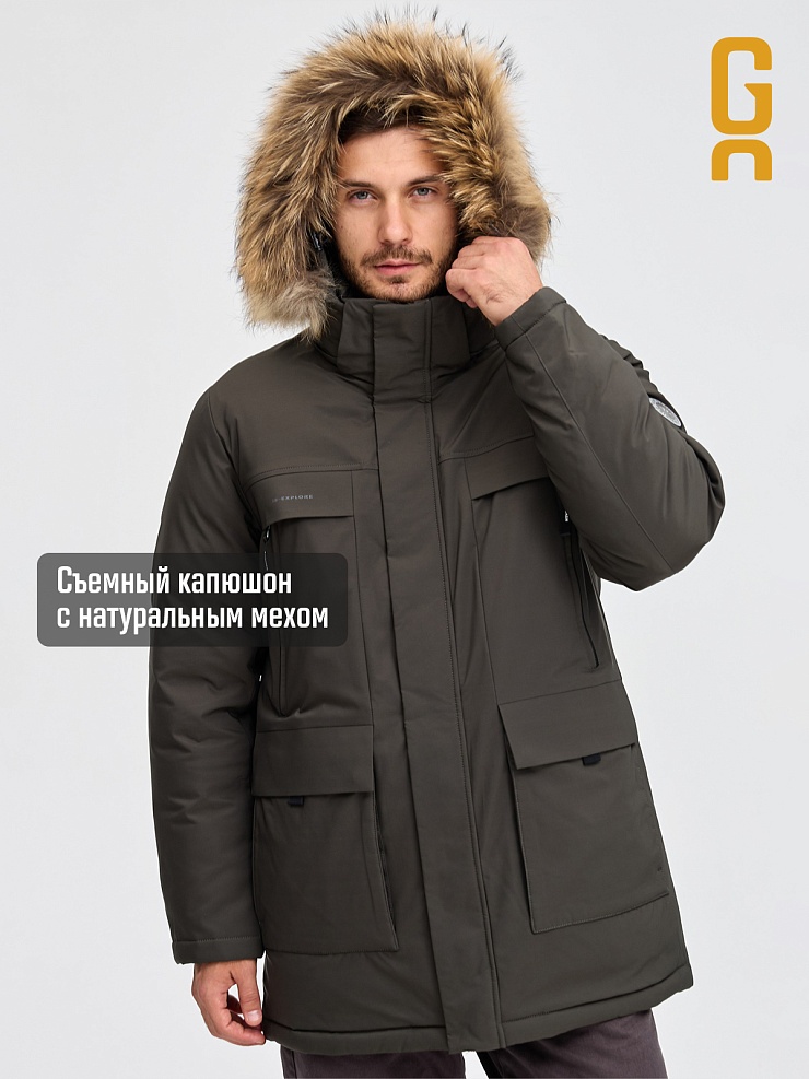 Куртка мужская зимняя GRIZMAN, хаки, модель 73837