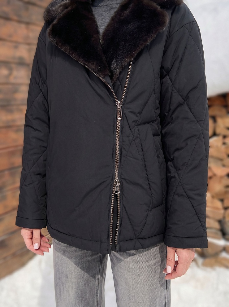 Куртка женская зимняя LAWINTER, черная, модель 86759