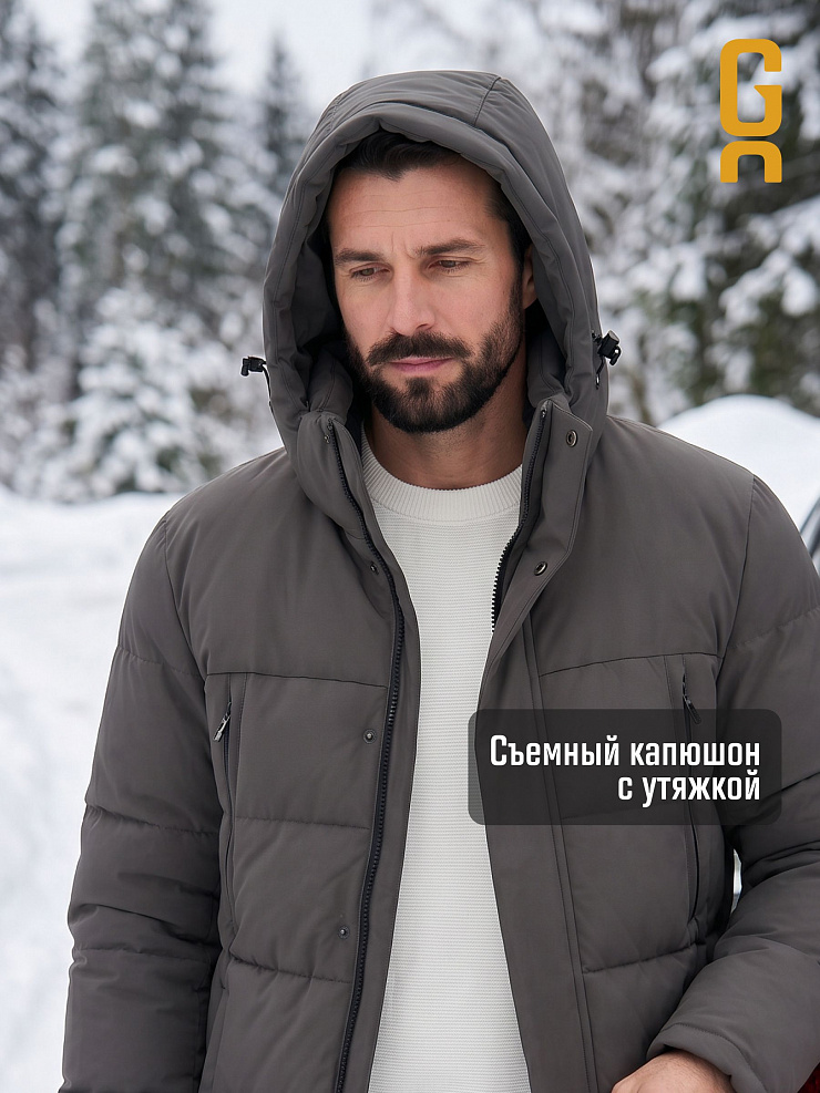 Пуховик мужской зимний GRIZMAN, графит, модель 71222