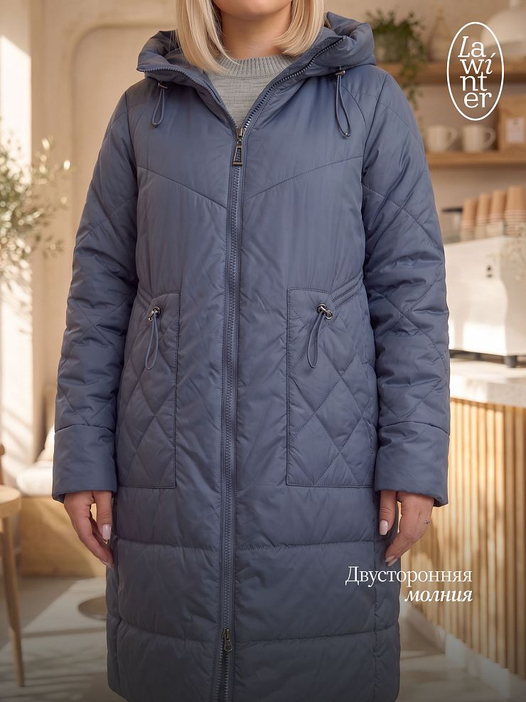 Пальто женское демисезонное LAWINTER, джинсовое, модель 84844