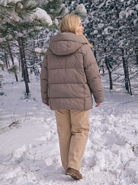 Куртка женская зимняя LAWINTER, кофе, модель 86233