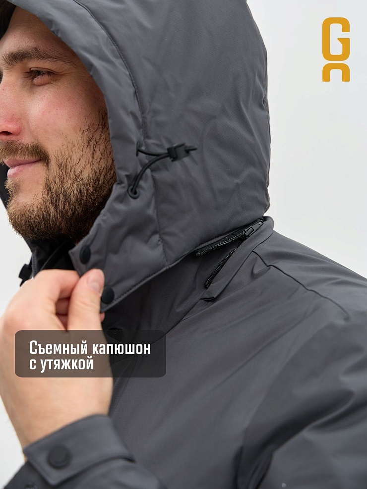 Куртка мужская демисезонная GRIZMAN, темно-серая, модель 74889