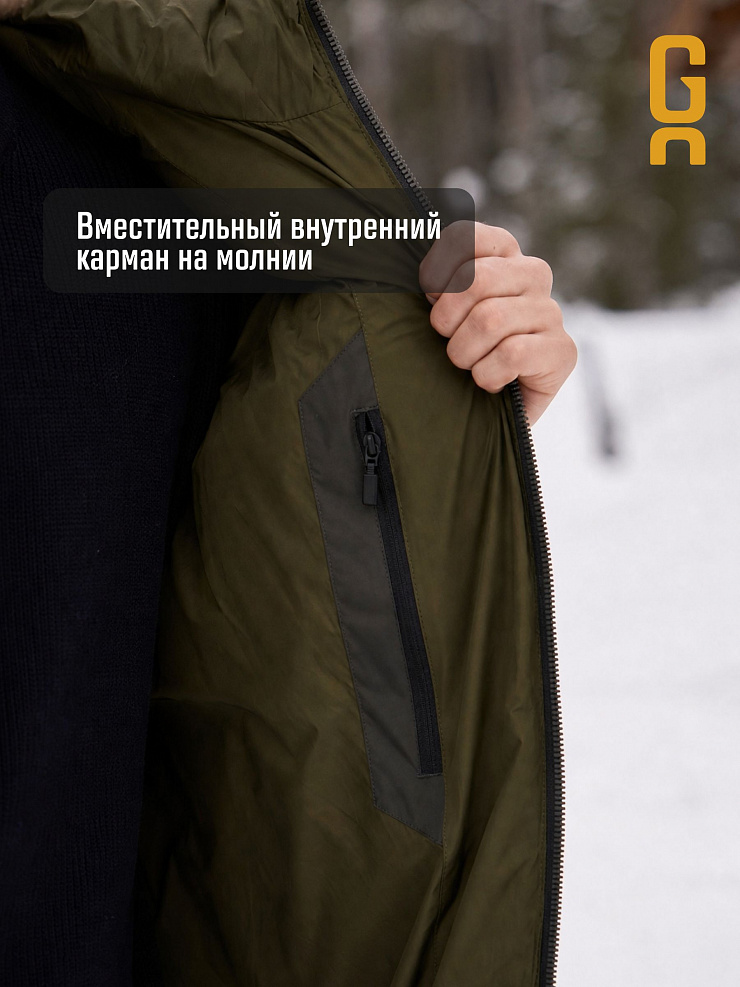Куртка мужская зимняя GRIZMAN, хаки, модель 73160