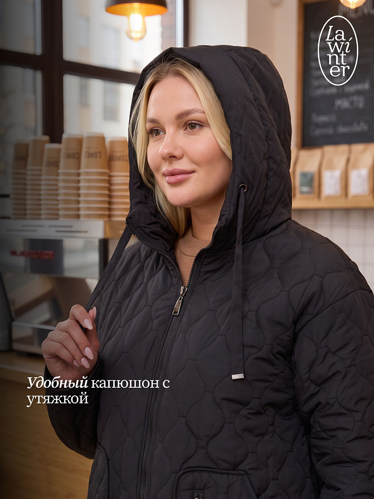 Куртка женская демисезонная LAWINTER, черная, модель 83594