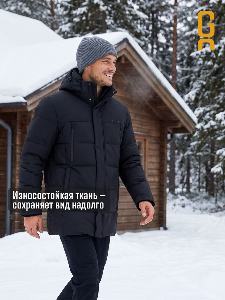Пуховик мужской зимний GRIZMAN, черный, модель 71222