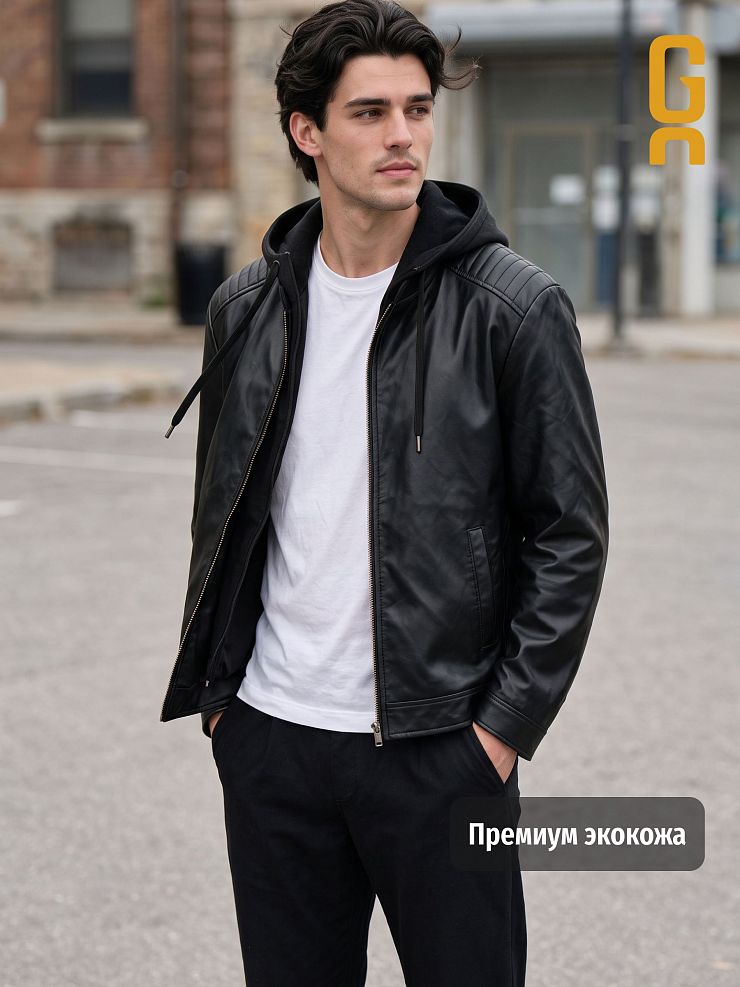 Куртка мужская осенняя GRIZMAN, черная, модель 46713