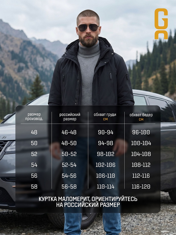 Куртка мужская демисезонная GRIZMAN, темно-синяя, модель 74786