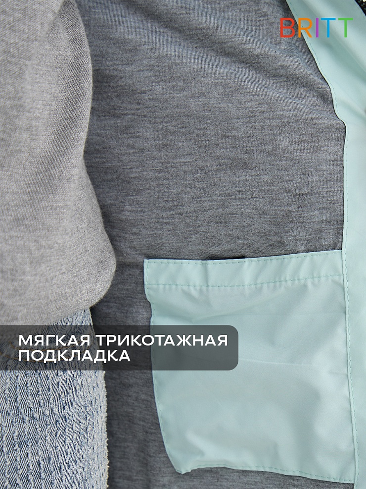 Куртка для девочки демисезонная BRITT, мята, модель 63603