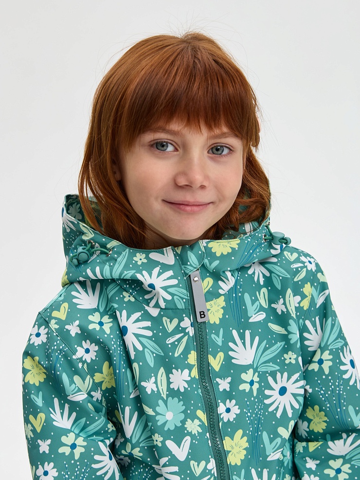 Куртка для девочки осенняя BRITT, зеленая, модель 64311